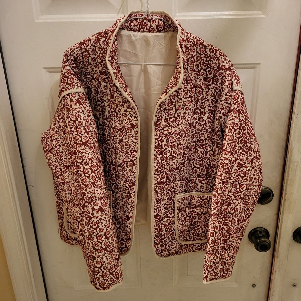 Floral Red and White Jacket